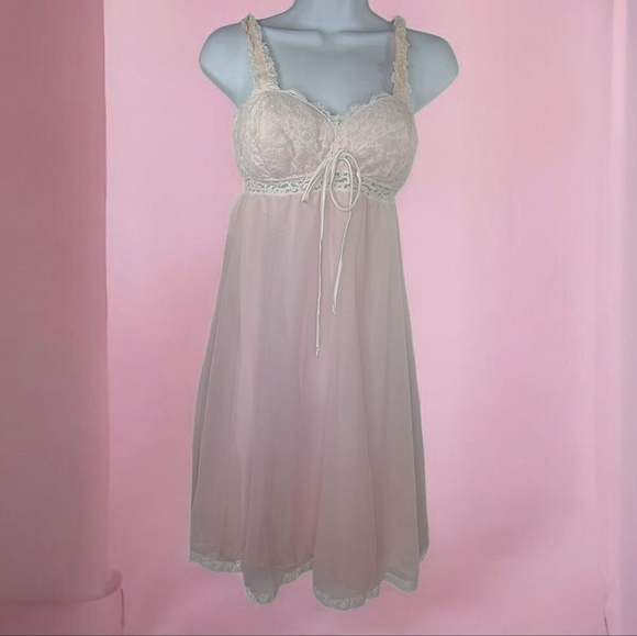 OLGA Sleeping Pretty Vintage Baby Doll Nightgown 9100 Pink